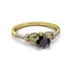 3 - Katelle Desire Black and White Diamond Engagement Ring 