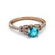 3 - Katelle Desire London Blue Topaz and Diamond Engagement Ring 