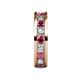 5 - Celina 3.40 mm Round Rhodolite Garnet and Diamond Eternity Band 