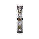 5 - Celina 3.40 mm Round Smoky Quartz and Diamond Eternity Band 