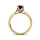 5 - Aziel Desire Blue Sapphire and Diamond Solitaire Plus Engagement Ring 