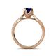 5 - Aziel Desire Blue Sapphire and Diamond Solitaire Plus Engagement Ring 