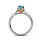 5 - Aziel Desire London Blue Topaz and Diamond Solitaire Plus Engagement Ring 