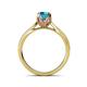 5 - Aziel Desire London Blue Topaz and Diamond Solitaire Plus Engagement Ring 