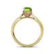 5 - Aziel Desire Peridot and Diamond Solitaire Plus Engagement Ring 