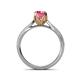 5 - Aziel Desire Pink Tourmaline and Diamond Solitaire Plus Engagement Ring 