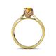 5 - Aziel Desire Citrine and Diamond Solitaire Plus Engagement Ring 