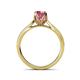 5 - Aziel Desire Rhodolite Garnet and Diamond Solitaire Plus Engagement Ring 