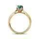 5 - Aziel Desire Emerald and Diamond Solitaire Plus Engagement Ring 