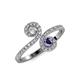 4 - Raene Diamond and Iolite with Side Diamonds Bypass Ring 