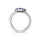 5 - Kevia Iolite and Tanzanite with Side Diamonds Bypass Ring 