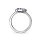 5 - Kevia Tanzanite and Iolite with Side Diamonds Bypass Ring 