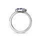 5 - Kevia Iolite with Side Diamonds Bypass Ring 