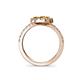 5 - Kevia Citrine with Side Diamonds Bypass Ring 