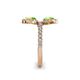 6 - Kevia Peridot with Side Diamonds Bypass Ring 