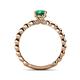 5 - Sariah Desire Emerald and Diamond Engagement Ring 