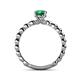 5 - Sariah Desire Emerald and Diamond Engagement Ring 