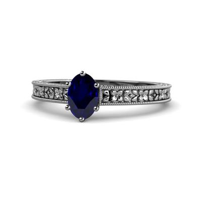 Florian Classic x Oval Cut Blue Sapphire Solitaire Engagement Ring