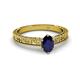 2 - Florian Classic 7x5 mm Oval Cut Blue Sapphire Solitaire Engagement Ring 