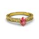 2 - Florian Classic 7x5 mm Oval Cut Pink Tourmaline Solitaire Engagement Ring 
