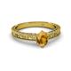 2 - Florian Classic 7x5 mm Oval Cut Citrine Solitaire Engagement Ring 