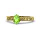 1 - Florian Classic 7x5 mm Oval Cut Peridot Solitaire Engagement Ring 