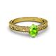 2 - Florian Classic 7x5 mm Oval Cut Peridot Solitaire Engagement Ring 