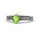 1 - Florian Classic 7x5 mm Oval Cut Peridot Solitaire Engagement Ring 
