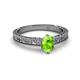 2 - Florian Classic 7x5 mm Oval Cut Peridot Solitaire Engagement Ring 