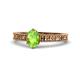 1 - Florian Classic 7x5 mm Oval Cut Peridot Solitaire Engagement Ring 