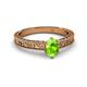 2 - Florian Classic 7x5 mm Oval Cut Peridot Solitaire Engagement Ring 