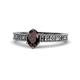1 - Florian Classic 7x5 mm Oval Cut Red Garnet Solitaire Engagement Ring 