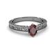 2 - Florian Classic 7x5 mm Oval Cut Red Garnet Solitaire Engagement Ring 
