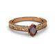 2 - Florian Classic 7x5 mm Oval Cut Red Garnet Solitaire Engagement Ring 