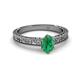 2 - Florian Classic 7x5 mm Oval Cut Emerald Solitaire Engagement Ring 