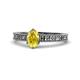 1 - Florian Classic 7x5 mm Oval Cut Yellow Sapphire Solitaire Engagement Ring 