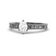 1 - Florian Classic 7x5 mm Oval Cut White Sapphire Solitaire Engagement Ring 