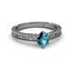 2 - Florian Classic 7x5 mm Oval Cut London Blue Topaz Solitaire Engagement Ring 