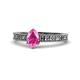 1 - Florian Classic 7x5 mm Oval Cut Pink Sapphire Solitaire Engagement Ring 