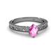 2 - Florian Classic 7x5 mm Oval Cut Pink Sapphire Solitaire Engagement Ring 