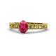 1 - Florian Classic 7x5 mm Oval Cut Ruby Solitaire Engagement Ring 