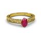 2 - Florian Classic 7x5 mm Oval Cut Ruby Solitaire Engagement Ring 