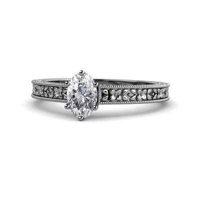 Florian Classic GIA Certified x Oval Cut Diamond Solitaire Engagement Ring