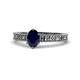1 - Florian Classic 7x5 mm Oval Cut Blue Sapphire Solitaire Engagement Ring 