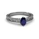 2 - Florian Classic 7x5 mm Oval Cut Blue Sapphire Solitaire Engagement Ring 