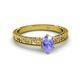 2 - Florian Classic 7x5 mm Oval Cut Tanzanite Solitaire Engagement Ring 