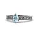 1 - Florian Classic 7x5 mm Oval Cut Aquamarine Solitaire Engagement Ring 