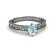 2 - Florian Classic 7x5 mm Oval Cut Aquamarine Solitaire Engagement Ring 