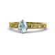1 - Florian Classic 7x5 mm Oval Cut Aquamarine Solitaire Engagement Ring 