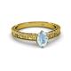2 - Florian Classic 7x5 mm Oval Cut Aquamarine Solitaire Engagement Ring 
